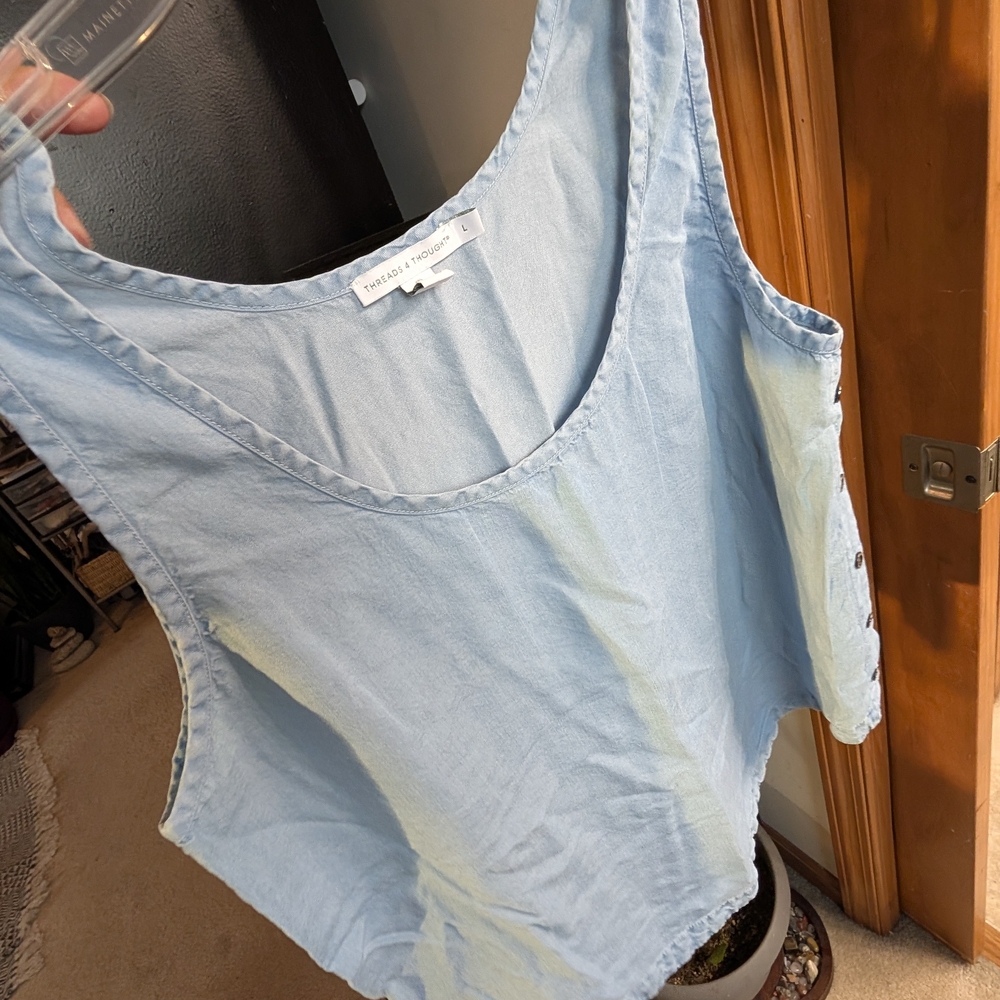 Threads 4 Thought Sky Blue Tank Top - Picture 5 of 7